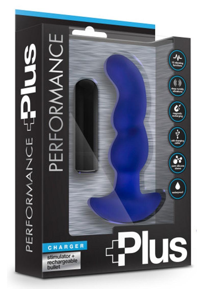 Performance Plus Charger Silicone Prostate Massager Waterproof Indigo