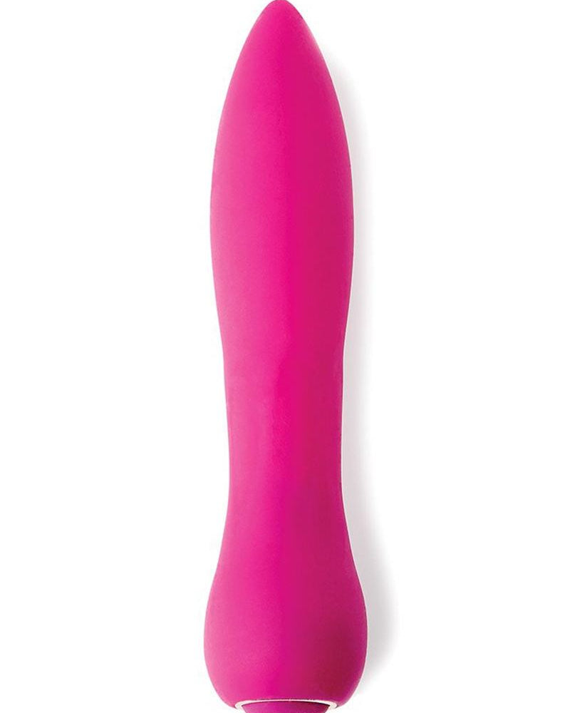 Masajeador de bala recargable por USB de silicona flexible NU Sensuelle Bobbii con 69 funciones, resistente al agua, color magenta