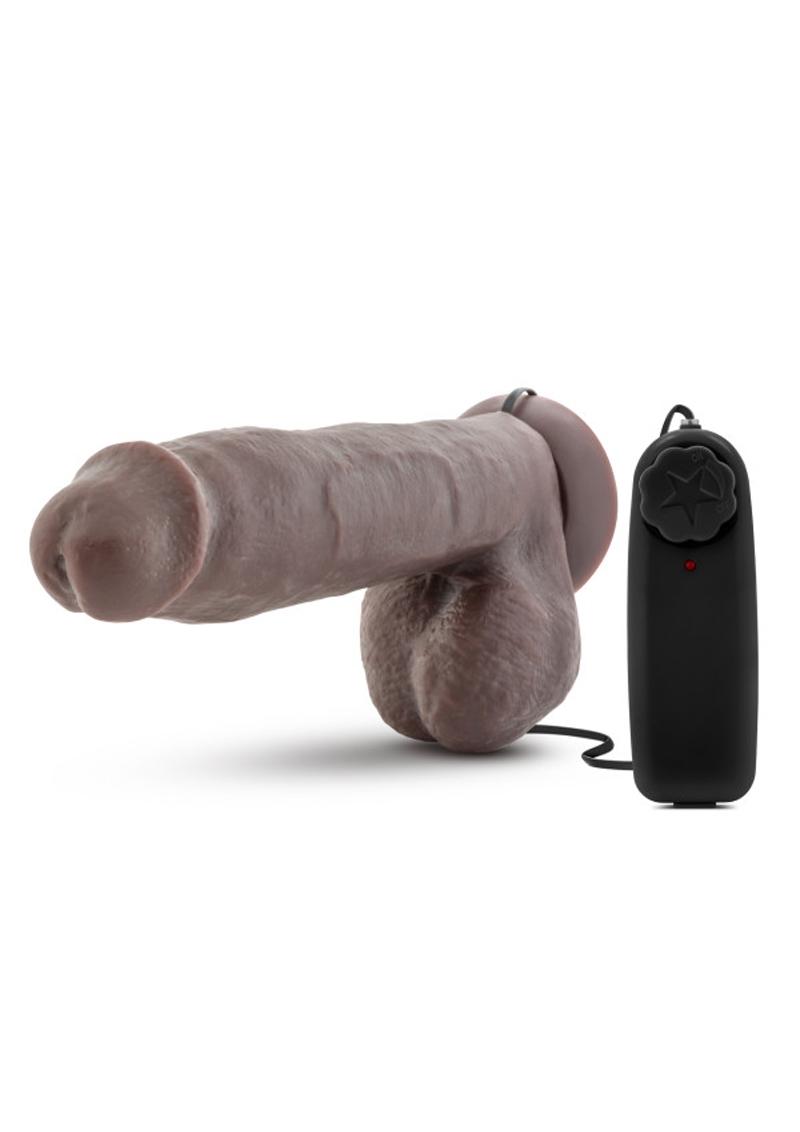 X5 Plus - Pene vibrador de 20 cm - Chocolate