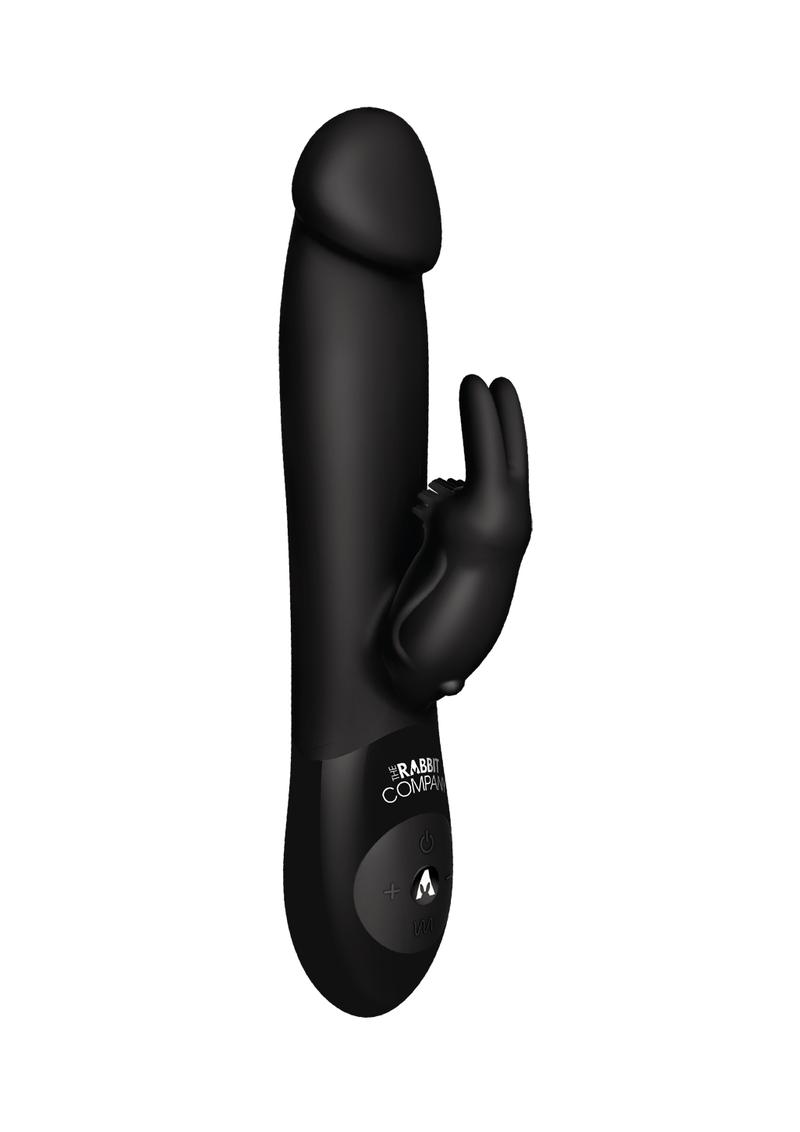 The Rabbit Company The Realistic Rabbit XL Vibrador de silicona recargable por USB, color negro