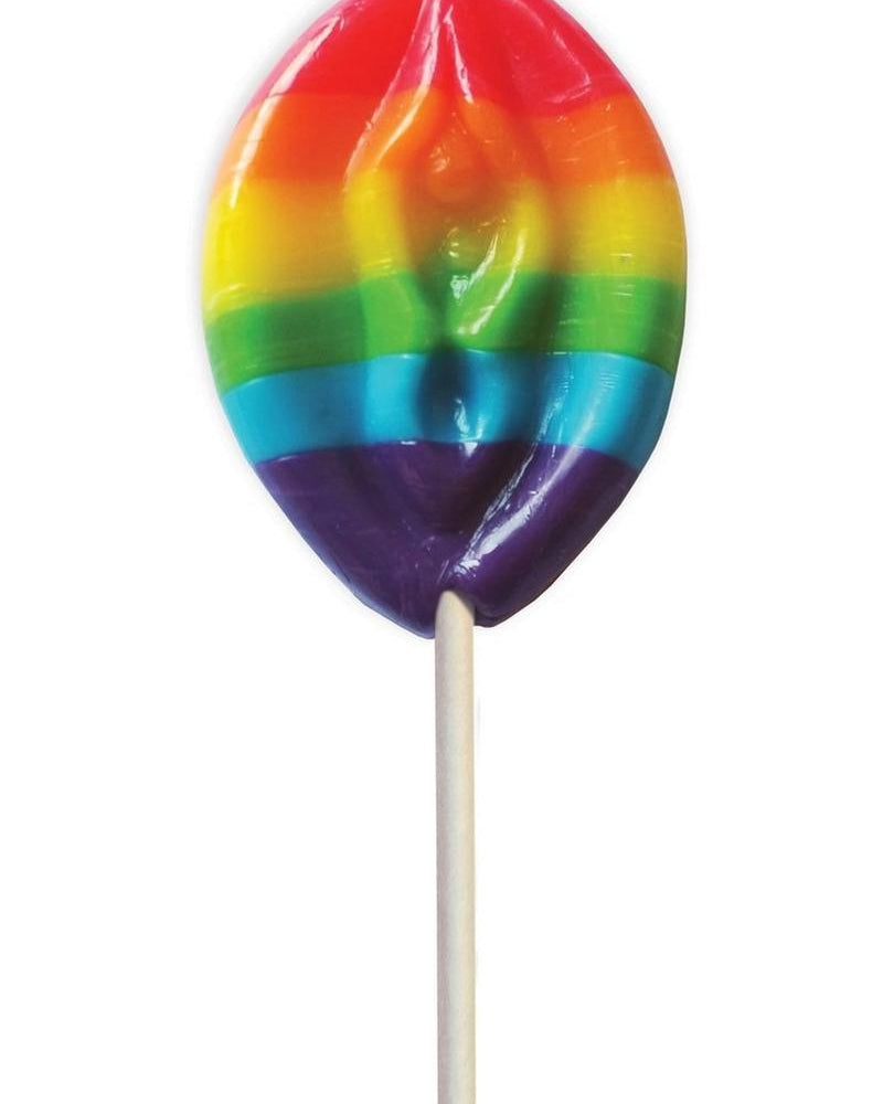 Paletas de caramelo Rainbow Pussy Pops sabor afrutado
