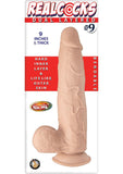 Realcocks Dual Layered 09 Bendable Dildo Waterproof Flesh 9 Inch