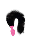 Venus Lrg Pink Plug with Long Black Tail