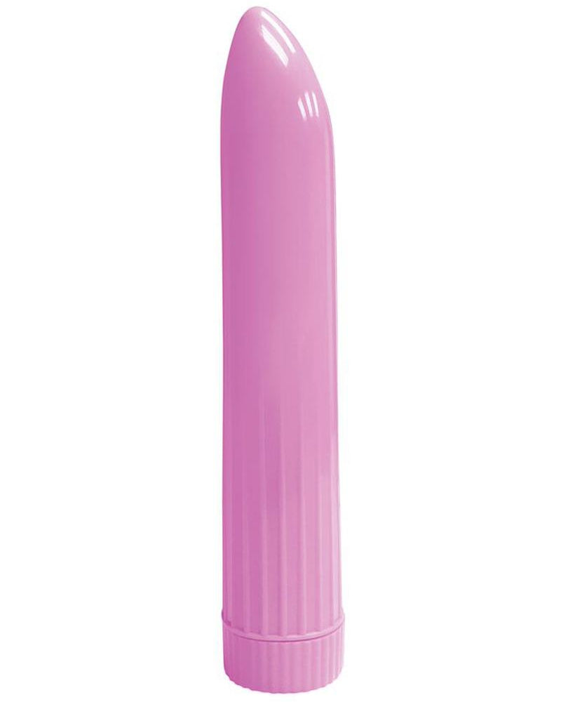 El vibrador 9 Pastel resistente al agua de 7 pulgadas en color rosa