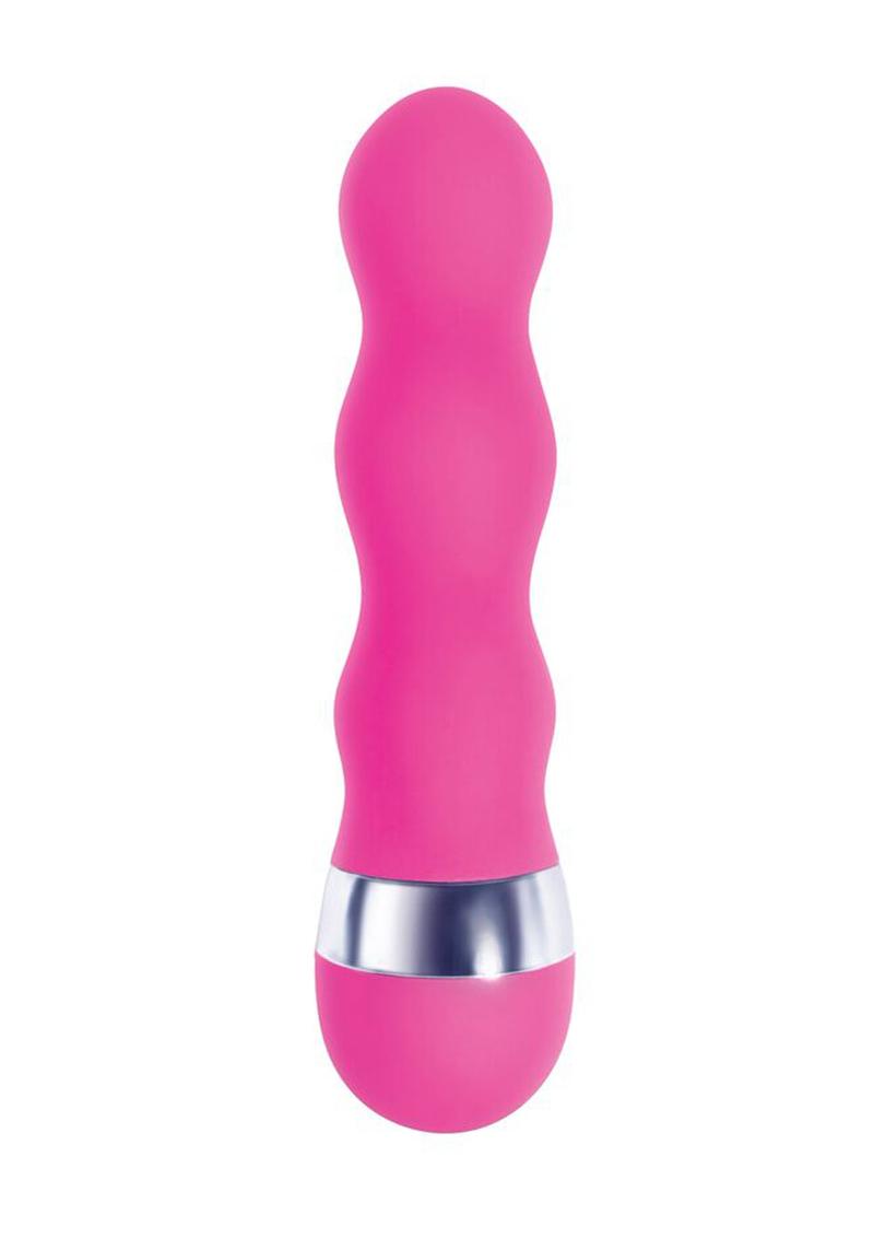 Mini vibrador de silicona Pinkies Curvy, resistente al agua, color rosa, 4 pulgadas