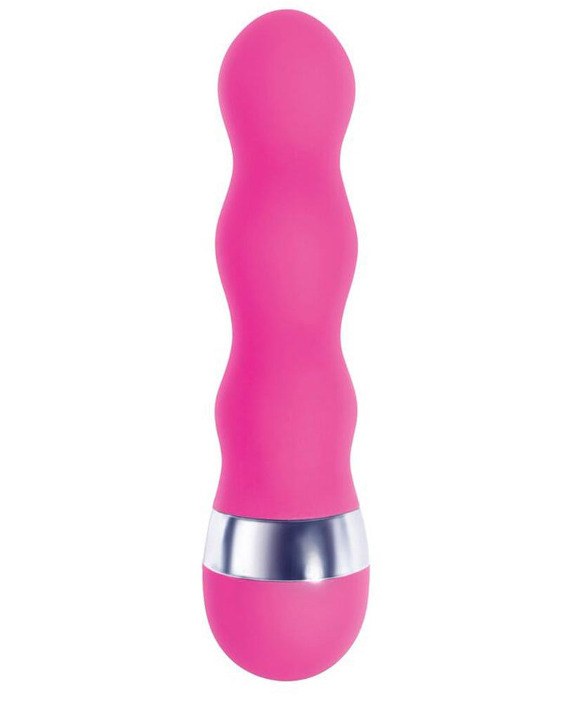 Mini vibrador de silicona Pinkies Curvy, resistente al agua, color rosa, 4 pulgadas