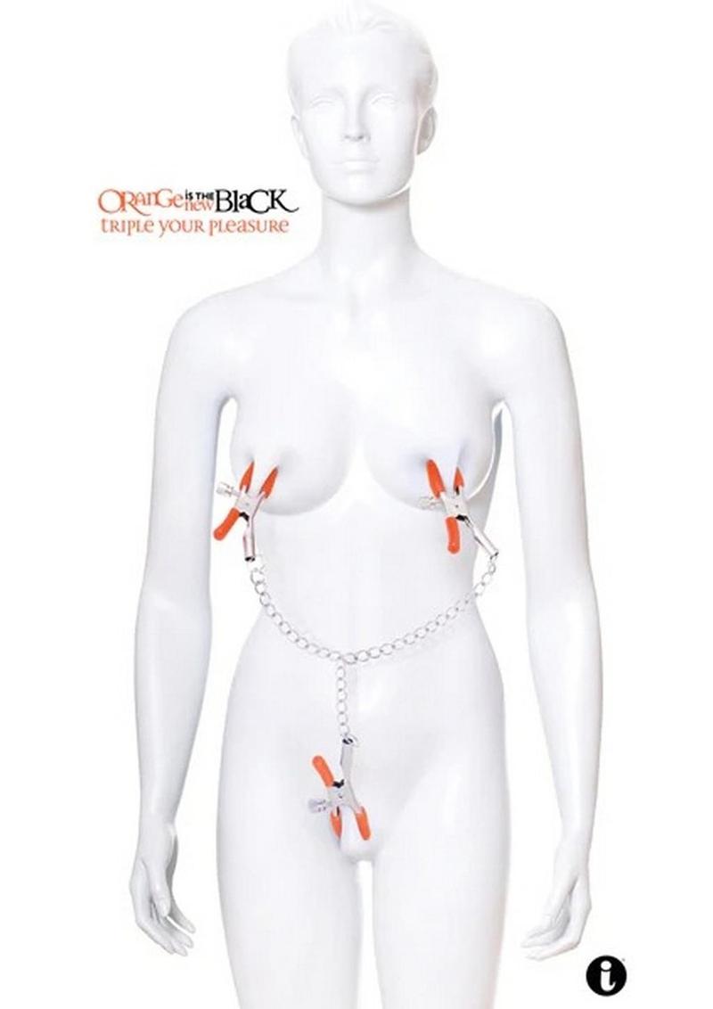 Pinzas para pezones y clítoris que triplican el placer Orange Is The New Black
