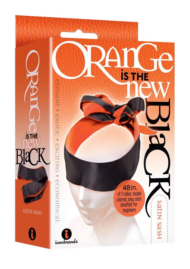 Orange Is The New Black Satin Sash Blindfold Orange And Black