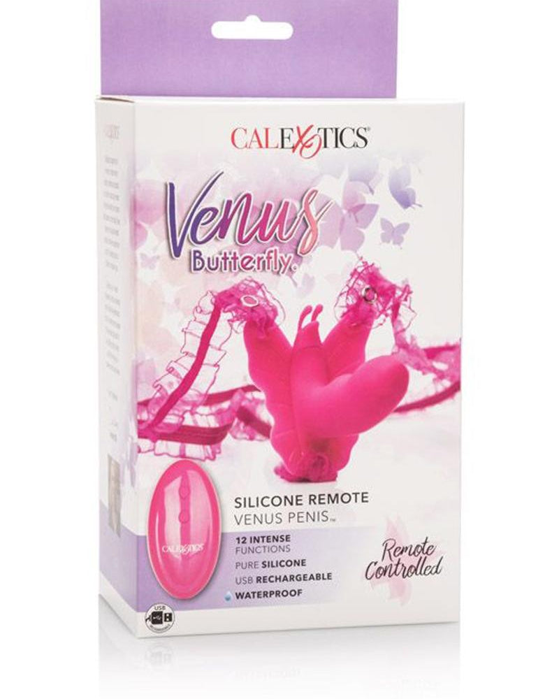 Venus Butterfly Silicona Remoto Venus Pene USB Recargable Impermeable Rosa