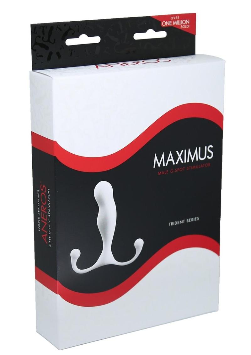 Aneros Maximus Estimulador Punto G Masculino Serie Tridente Blanco