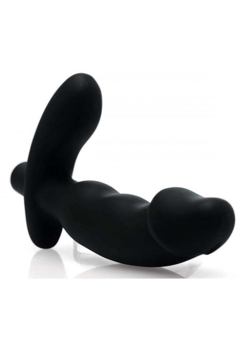 Master Series Prostatic Play Nomad Silicone Prostate Vibe Black 5.75 Inch