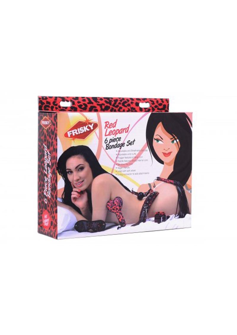 Frisky Red Leopard Bondage Set 6 Piece