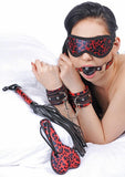 Frisky Red Leopard Bondage Set 6 Piece