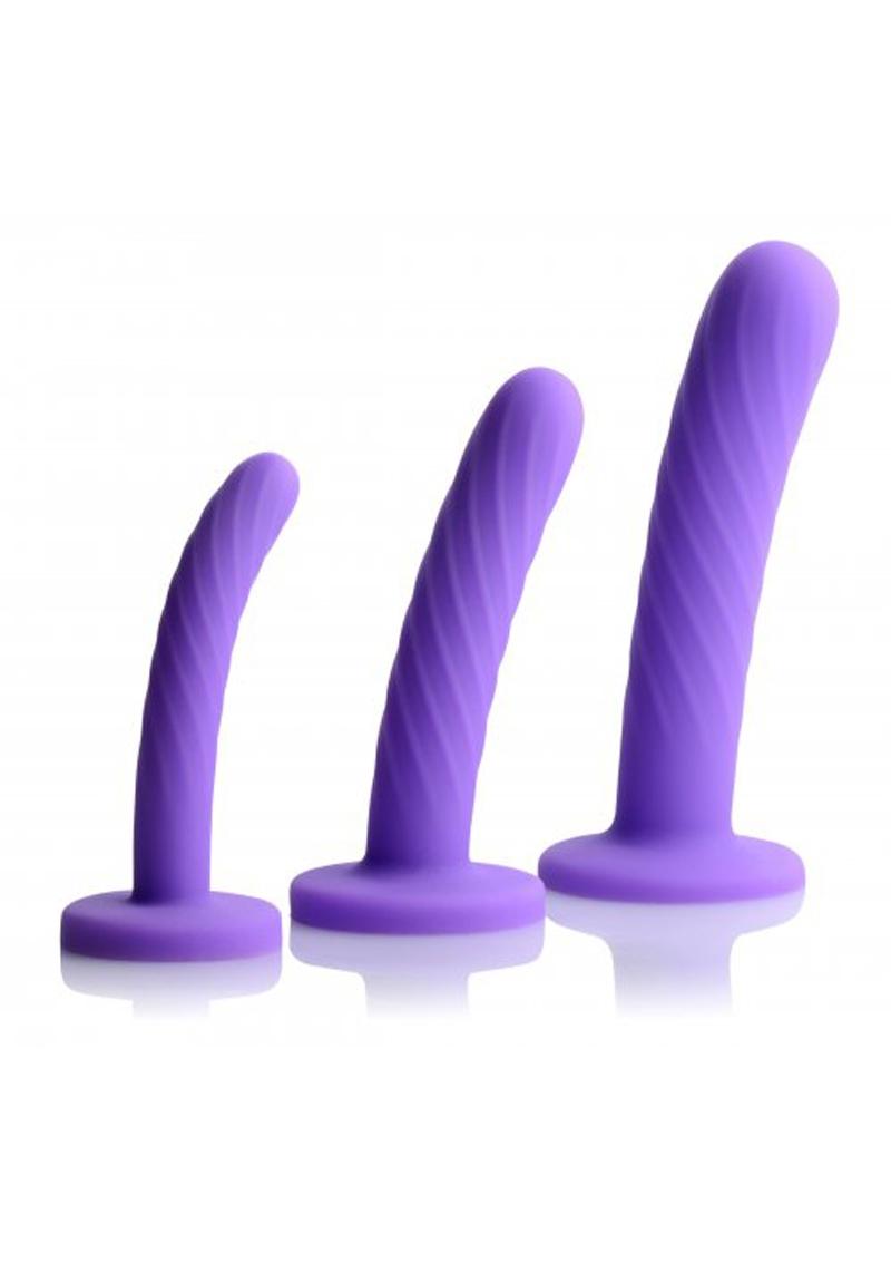 Strap U Tri Play Silicone Dildo 3 Piece Set