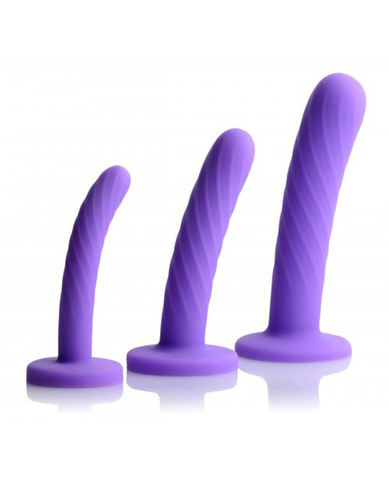 Strap U Tri Play Silicone Dildo 3 Piece Set