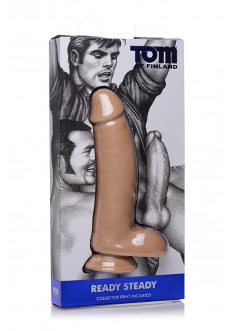 Consolador realista Ready Steady de Tom Of Finland, color carne, 10,25 pulgadas