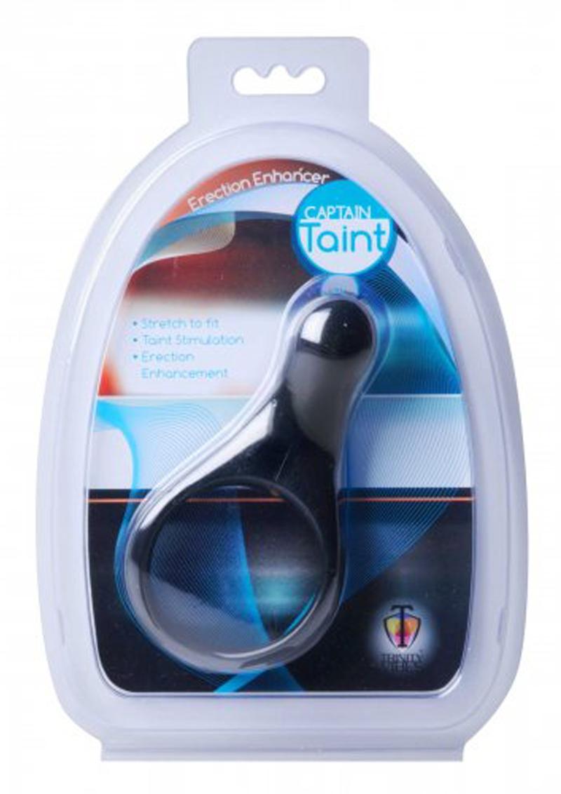 Trinity Vibes Captain Taint Erection Enhancer With Taint Stimulator Cockring Black