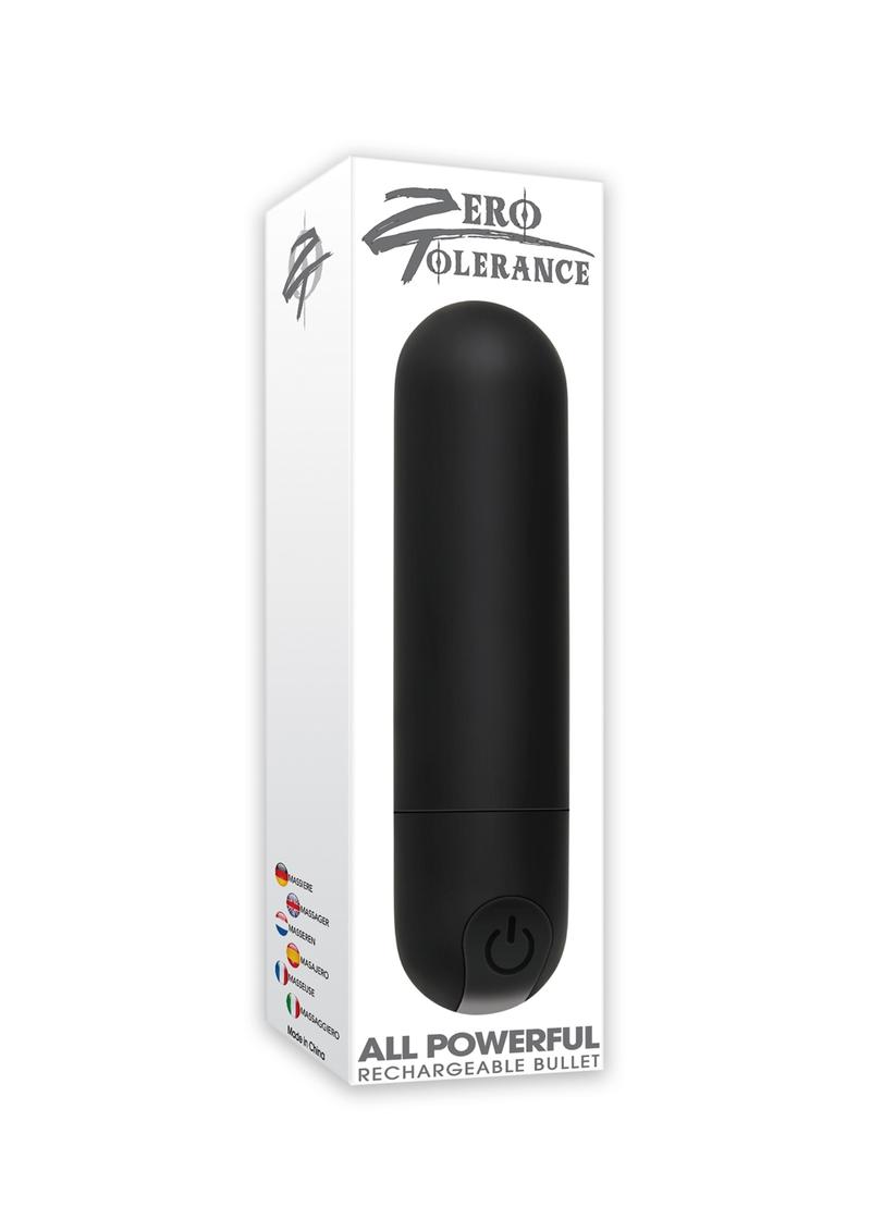 Vibrador Bullet resistente al agua y muy potente, color negro