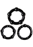 One Night Stand Intensity Rings Cockrings Black 3 Each Per Pack