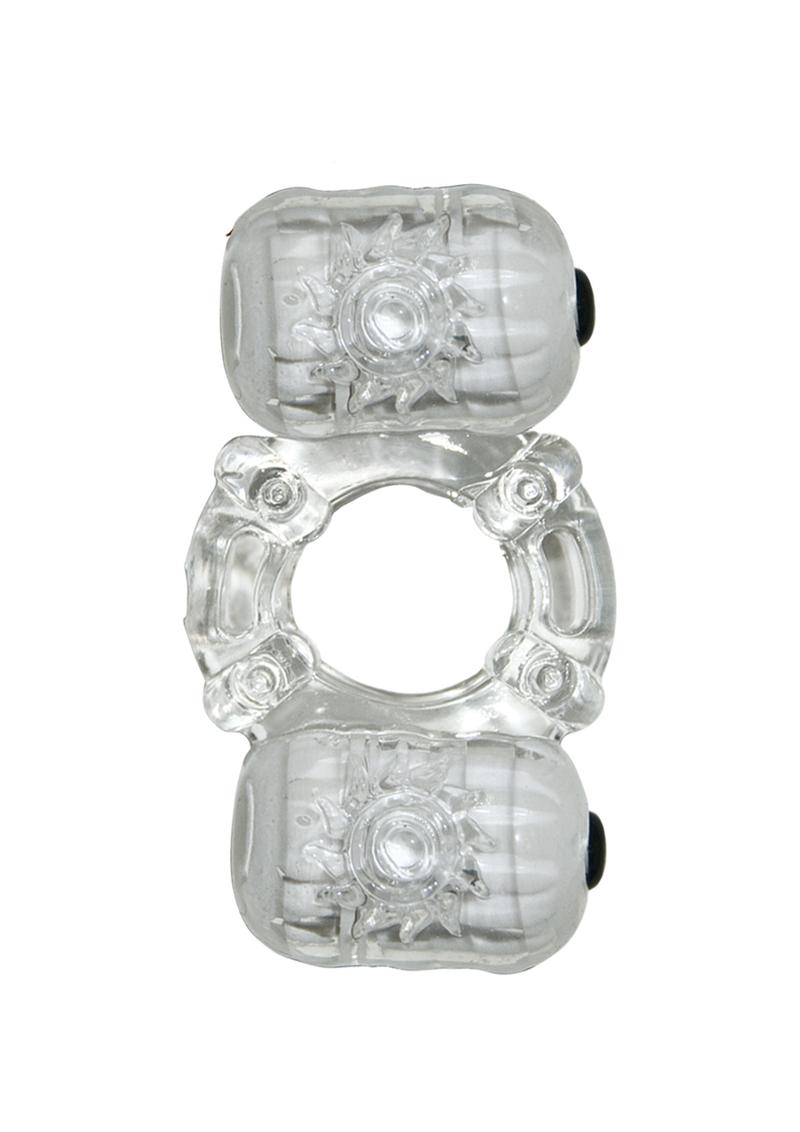 The Best Of Macho Crystal Partners Dual Vibe Pleasure Ring Waterproof Clear