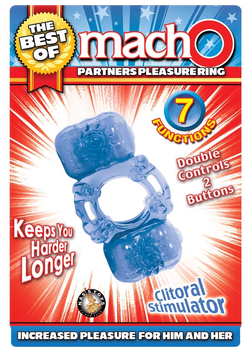 The Best Of Macho Partners Dual Vibe Pleasure Ring Waterproof Blue