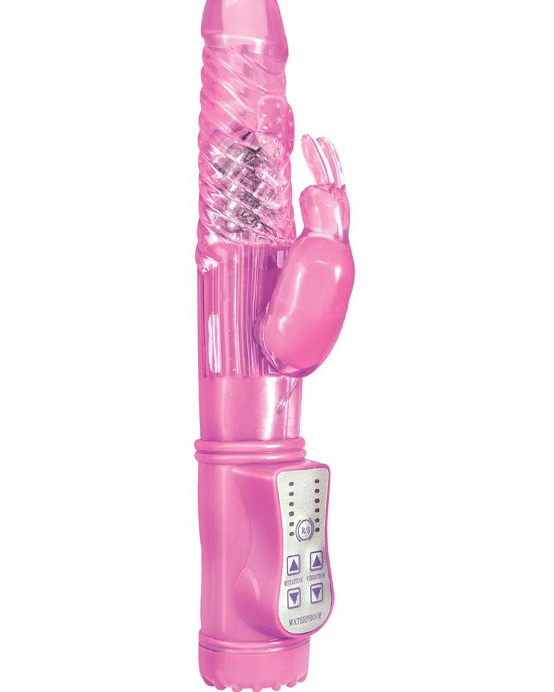Energize Her Bunny 04 Dual Motor Rotating Rabbit Vibe Waterproof Pink 9 inch