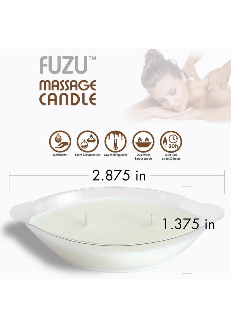 Fuzu Massage Candle Warm Vanilla Vegan Friendly 4 Ounce