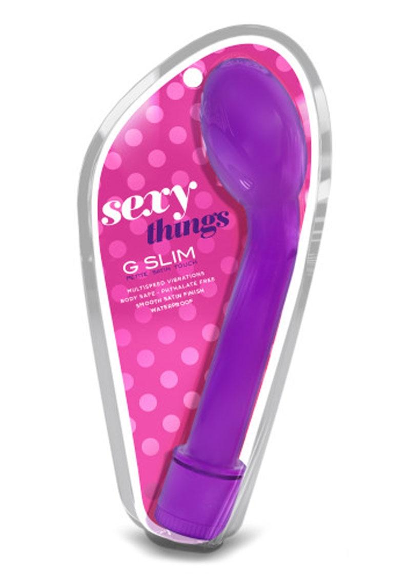 Masajeador de punto G Sexy Things G Slim Petite, resistente al agua, morado, 6,5 pulgadas