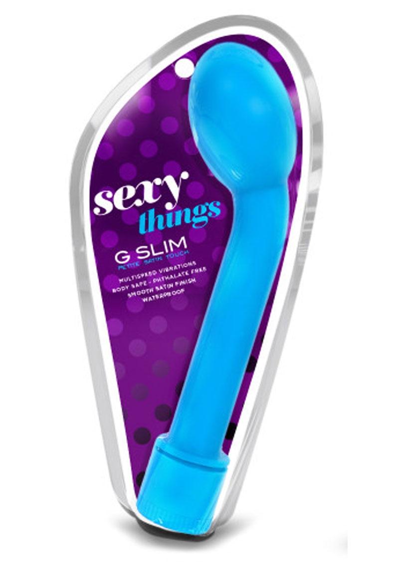 Sexy Things - G Slim Masajeador de Punto G Pequeño Impermeable - Morado/Azul/Rosa