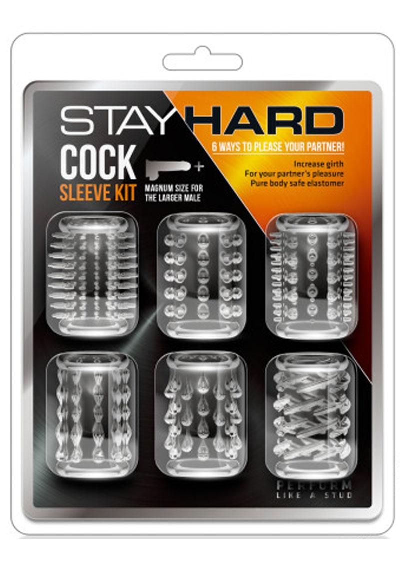 Kit de fundas para pene Stay Hard, transparente, paquete de 6