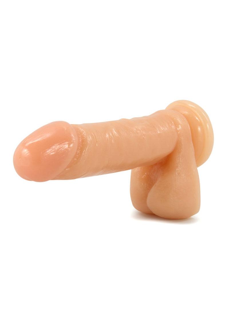 XX Midas Realistic Dildo With Balls Beige 8 Inch