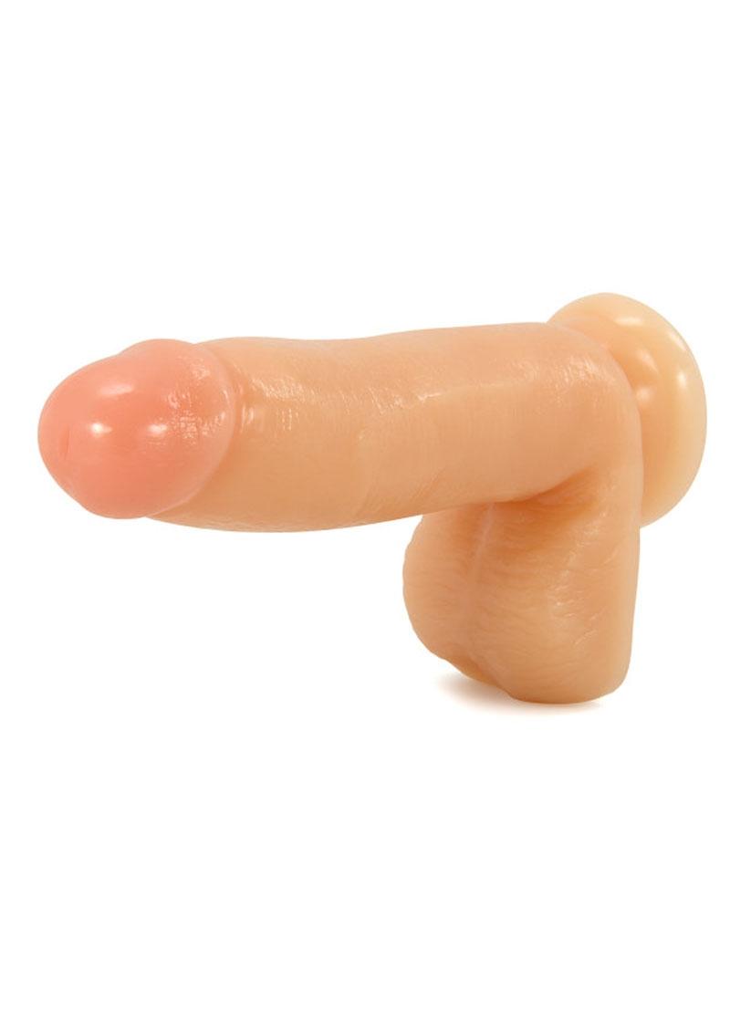 XX Elysium Realistic Dildo With Balls Beige 7 Inch