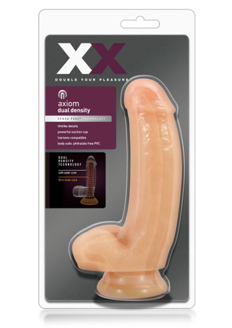 XX Axiom Realistic Dildo With Balls Beige 7 Inch