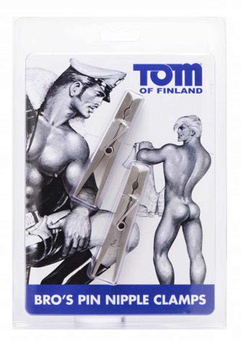 Pinzas para pezones de acero inoxidable Bro's Pin de Tom Of Finland