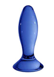 Chrystalino Follower Glass Anal Plug Waterproof Blue 4.5 Inch