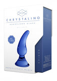 Chrystalino Genius Glass Anal Plug Waterproof Blue 4.5 Inch