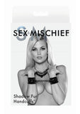 Sex And Mischief Shadow Fur Handcuffs Black