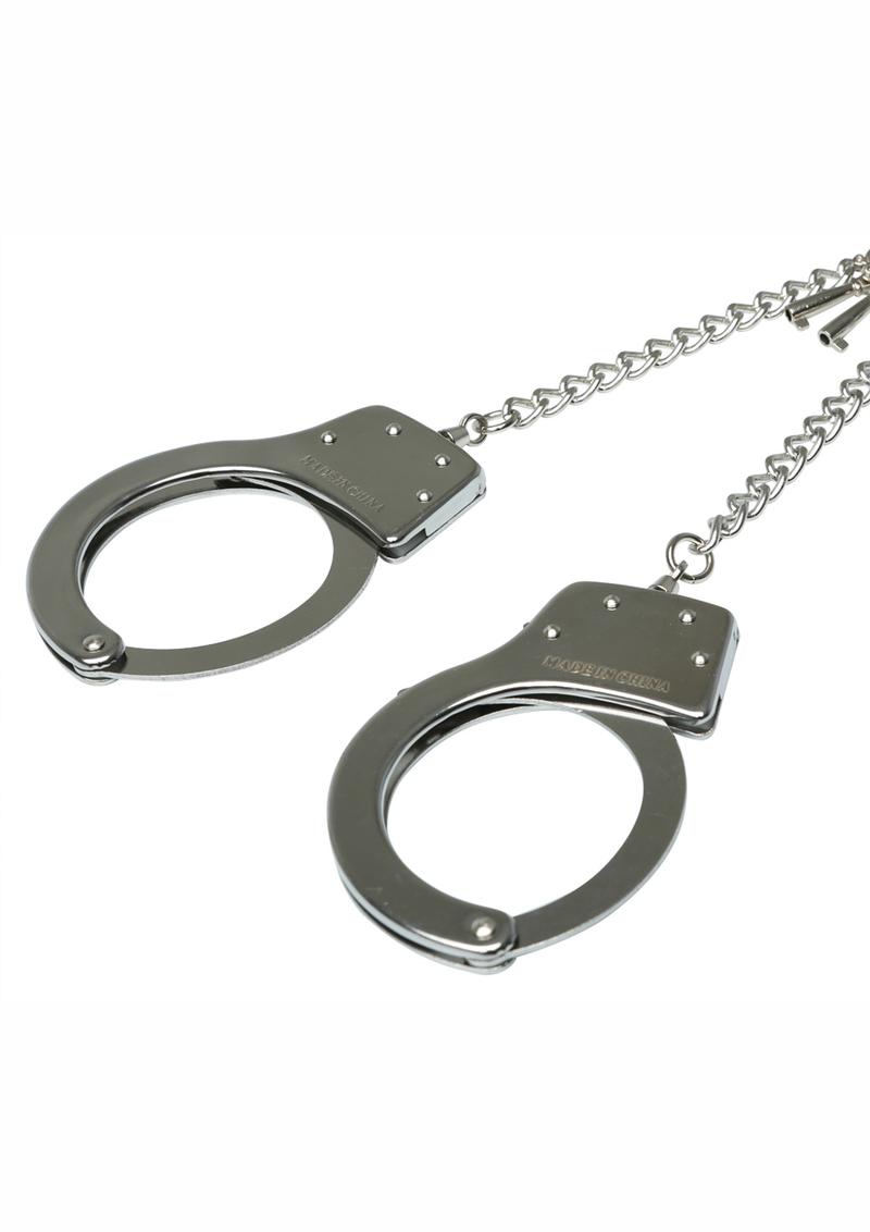 Sex And Mischief Ring Metal Handcuffs