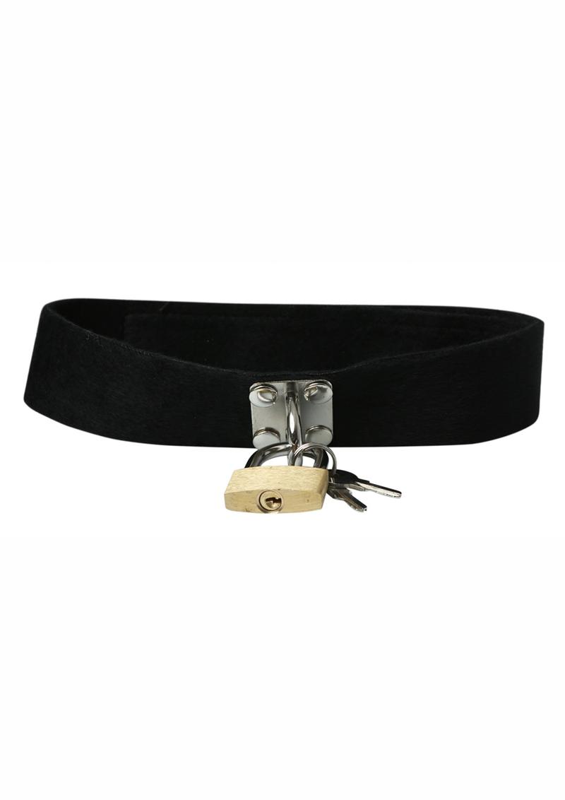 Sex and Mischief Lock And Key Collar Black