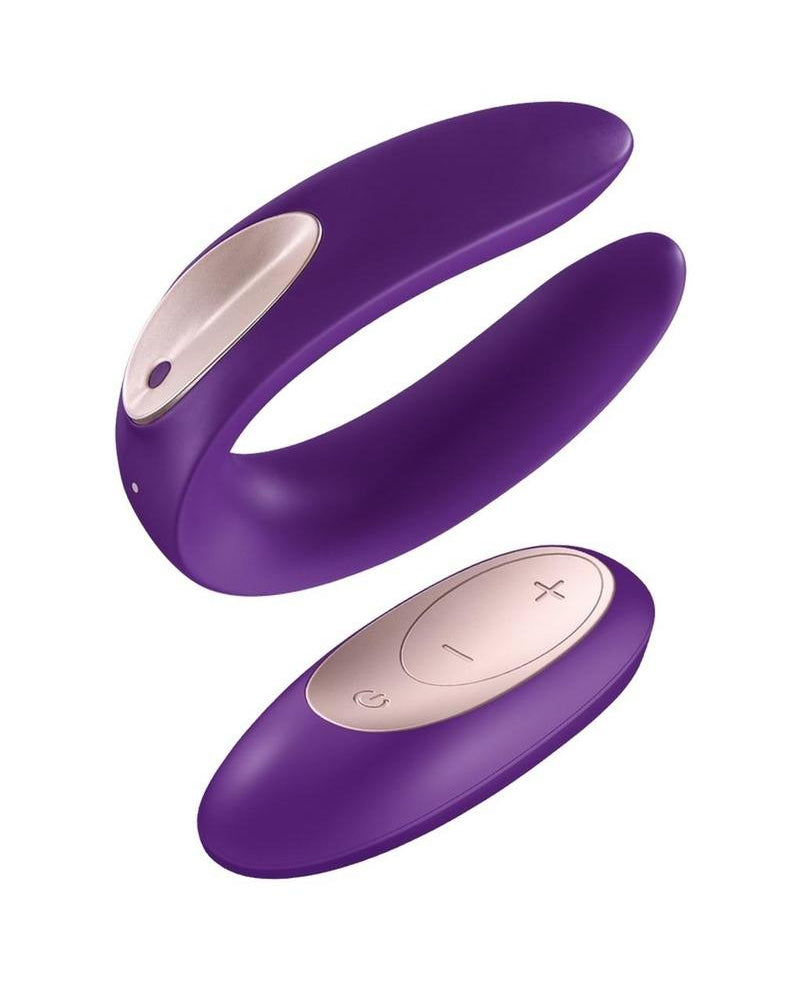 Satisfyer Partner Plus Wireless Remote USB Rechargeable Silicone Couples Vibe Waterproof Purple 3.46 Inch