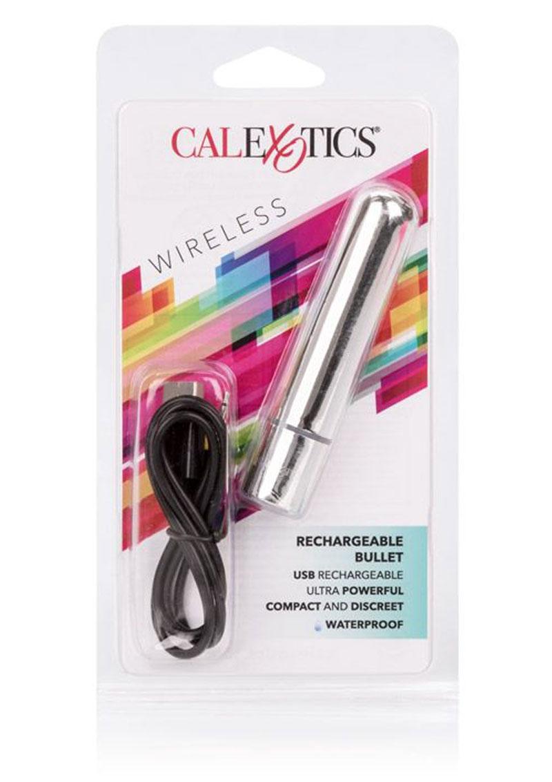 Bala inalámbrica recargable por USB, resistente al agua, color plateado, 2,5 pulgadas