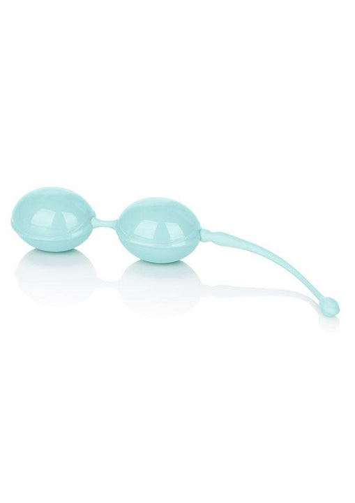 Bolas Kegel con peso de silicona y cordón de recuperación, color verde azulado