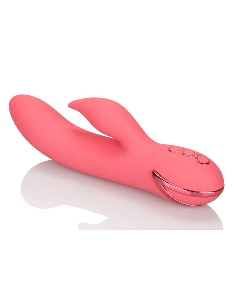 California Dreaming San Francisco Sweetheart Silicone USB Rechargeable Multifunction Vibrator Waterproof Pink