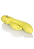 Vibrador multifunción recargable por USB de silicona Venice Vixen de California Dreaming, resistente al agua, color amarillo