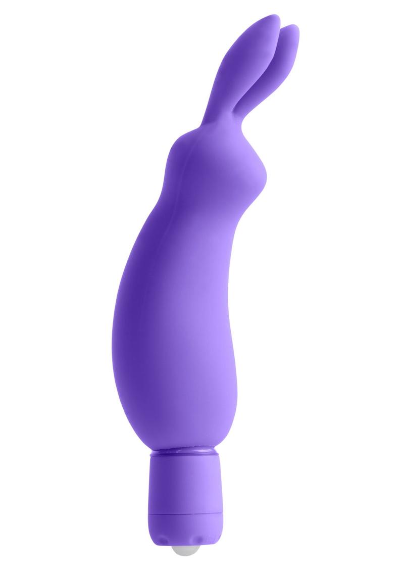 Estimulador de silicona neón Luv Bunny resistente al agua color morado