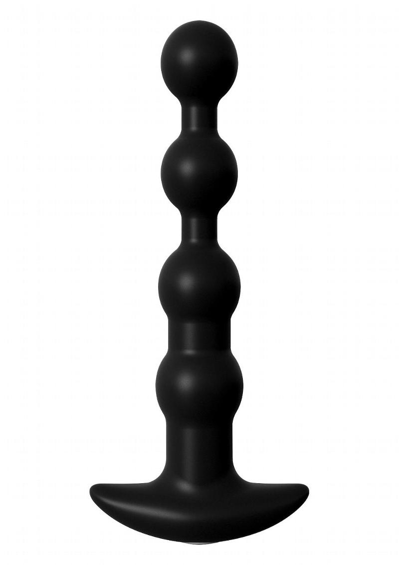 Anal Fantasy Elite Silicone Rechargeable Anal Beads Waterproof Black