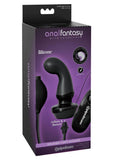 Anal Fantasy Elite Inflatable Silicone P-Spot Massager Black 4.9 Inch