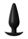 Tapón anal de silicona con peso, pequeño, resistente al agua, de la colección Elite de Anal Fantasy, color negro, 4,1 pulgadas y 4,4 onzas