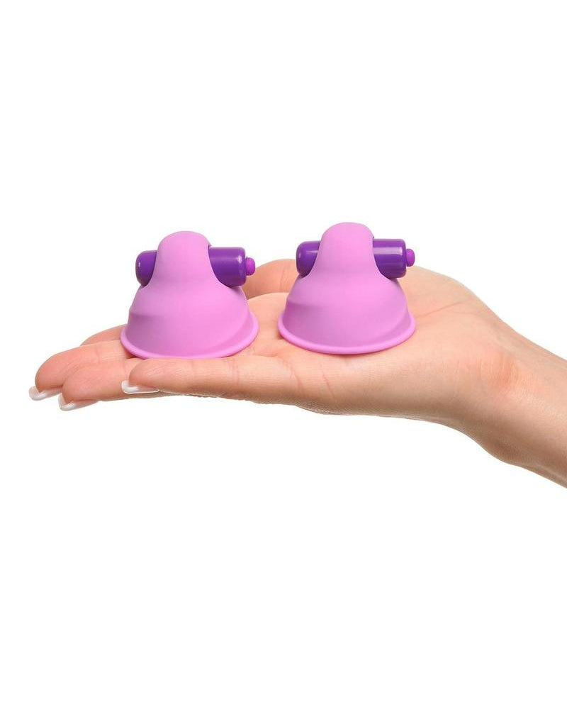 Fantasy For Her - Pezón vibrador de silicona para chupar, resistente al agua, morado, 2 pulgadas