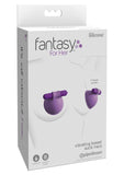 Fantasy For Her Silicone Vibrating Breast Suck-Hers Waterproof Purple